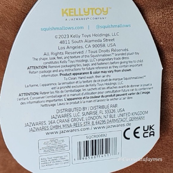 🩶 NEELY 🍦 RARE Neopolitan Ice Cream Sandwich Silver Tag Squishmallow BNWT ☆PC☆ - Picture 9 of 9